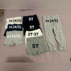 Lot of playground shorts and Sweat pants for girls.